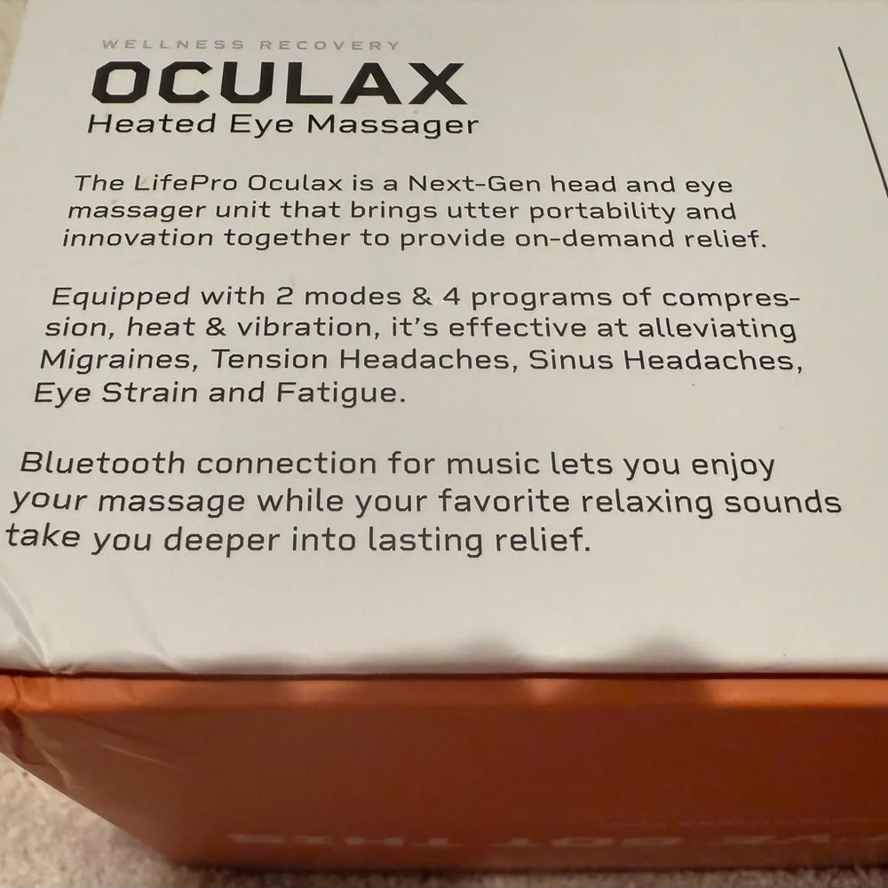 Life Pro Oculax Heated Eye Massager - Gray NWT, box has never been opened!